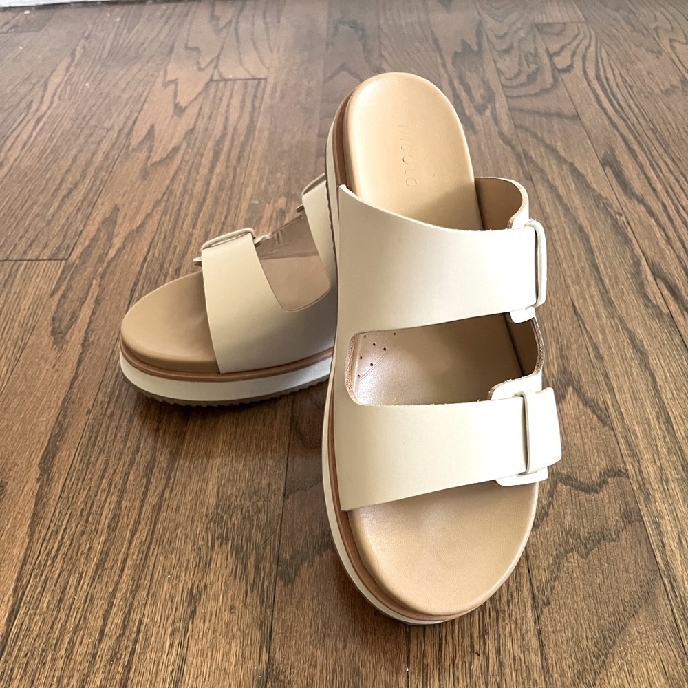 NEW Nisolo Ella Flatform Slide - Bone - Women's Size 7.5
